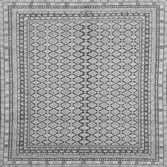 Square Machine Washable Abstract Gray Modern Rug, wshabs2616gry