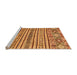 Sideview of Machine Washable Abstract Orange Modern Area Rugs, wshabs2617org