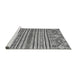 Sideview of Machine Washable Abstract Gray Modern Rug, wshabs2617gry