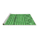 Sideview of Machine Washable Abstract Emerald Green Modern Area Rugs, wshabs2617emgrn