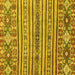 Square Abstract Yellow Modern Rug, abs2617yw