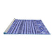 Sideview of Machine Washable Abstract Blue Modern Rug, wshabs2617blu