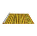 Sideview of Machine Washable Abstract Yellow Modern Rug, wshabs2617yw