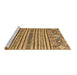 Sideview of Machine Washable Abstract Brown Modern Rug, wshabs2617brn