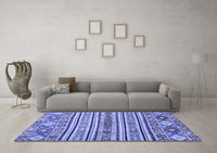 Machine Washable Abstract Blue Modern Rug, wshabs2617blu