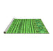 Sideview of Machine Washable Abstract Green Modern Area Rugs, wshabs2617grn