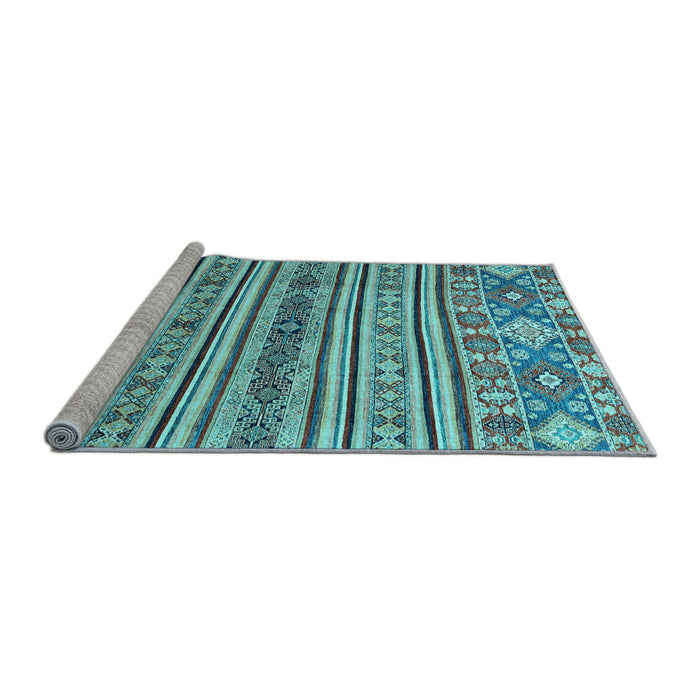 Sideview of Machine Washable Abstract Light Blue Modern Rug, wshabs2617lblu