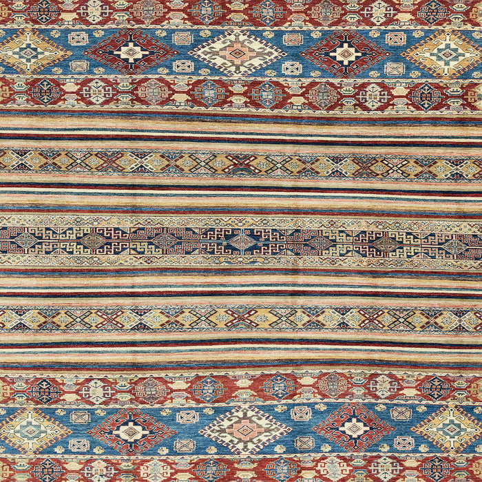 Square Machine Washable Abstract Brown Rug, wshabs2617