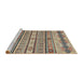 Sideview of Machine Washable Abstract Brown Rug, wshabs2618