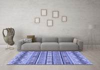 Machine Washable Abstract Blue Modern Rug, wshabs2618blu