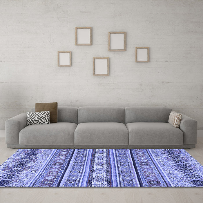 Machine Washable Abstract Blue Modern Rug in a Living Room, wshabs2618blu