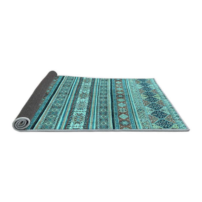 Sideview of Abstract Light Blue Modern Rug, abs2618lblu