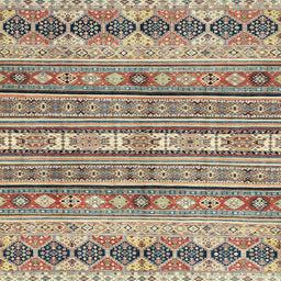 Square Abstract Brown Modern Rug, abs2618