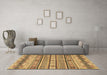 Machine Washable Abstract Brown Modern Rug in a Living Room,, wshabs2618brn