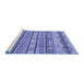 Sideview of Machine Washable Abstract Blue Modern Rug, wshabs2618blu