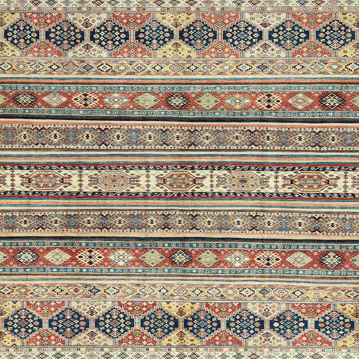 Square Machine Washable Abstract Brown Rug, wshabs2618