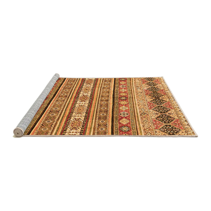 Sideview of Machine Washable Abstract Orange Modern Area Rugs, wshabs2618org