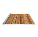 Sideview of Machine Washable Abstract Orange Modern Area Rugs, wshabs2618org