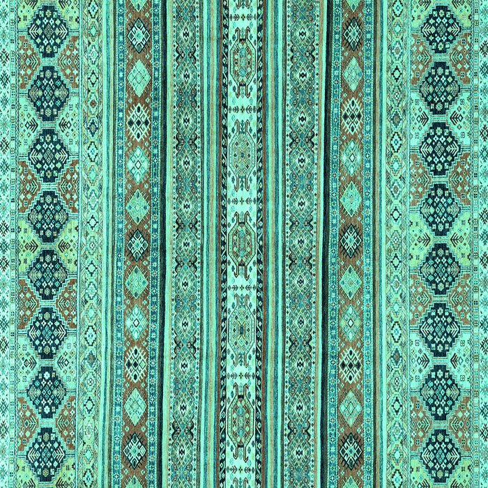 Square Abstract Turquoise Modern Rug, abs2618turq