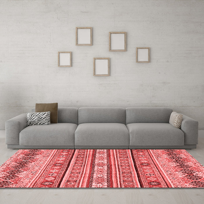 Modern Red Washable Rugs
