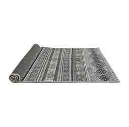 Sideview of Abstract Gray Modern Rug, abs2618gry