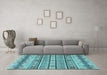 Machine Washable Abstract Light Blue Modern Rug in a Living Room, wshabs2618lblu