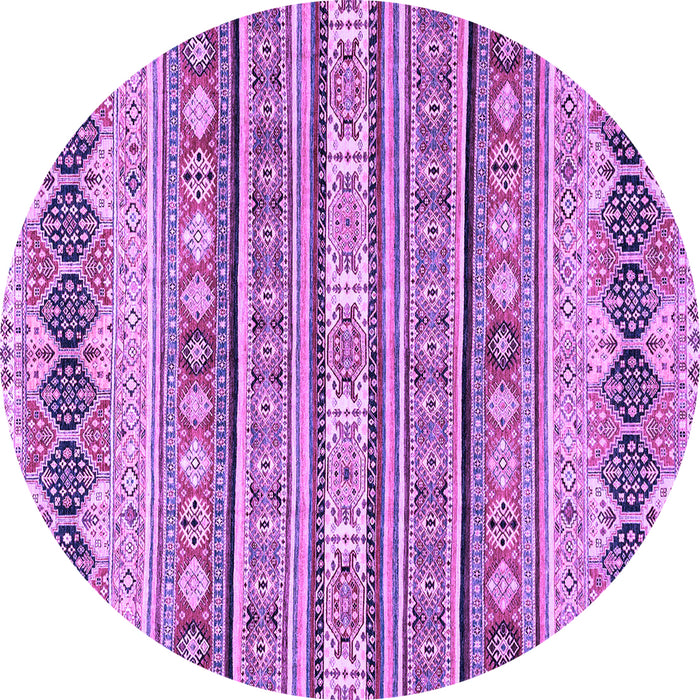Round Machine Washable Abstract Purple Modern Area Rugs, wshabs2618pur