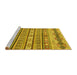 Sideview of Machine Washable Abstract Yellow Modern Rug, wshabs2618yw