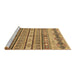 Sideview of Machine Washable Abstract Brown Modern Rug, wshabs2618brn