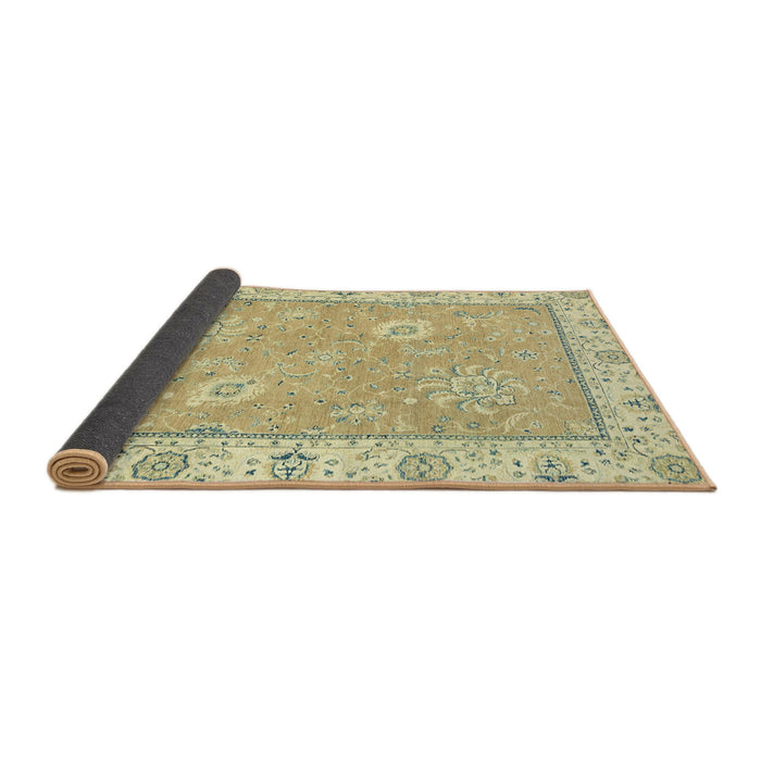 Sideview of Abstract Copper Green Oriental Rug, abs2619