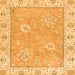 Square Oriental Orange Traditional Rug, abs2619org