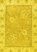 Machine Washable Oriental Yellow Traditional Rug, wshabs2619yw