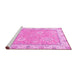 Sideview of Machine Washable Oriental Pink Traditional Rug, wshabs2619pnk