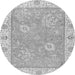 Round Oriental Gray Traditional Rug, abs2619gry