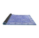 Sideview of Oriental Blue Traditional Rug, abs2619blu