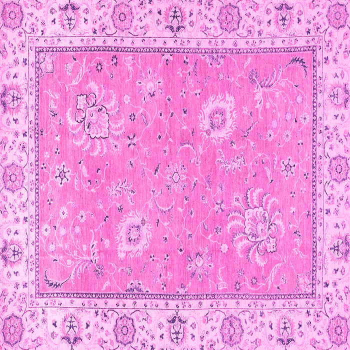Square Oriental Pink Traditional Rug, abs2619pnk