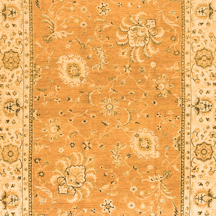 Machine Washable Oriental Orange Traditional Area Rugs, wshabs2619org