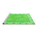 Sideview of Machine Washable Oriental Green Traditional Area Rugs, wshabs2619grn
