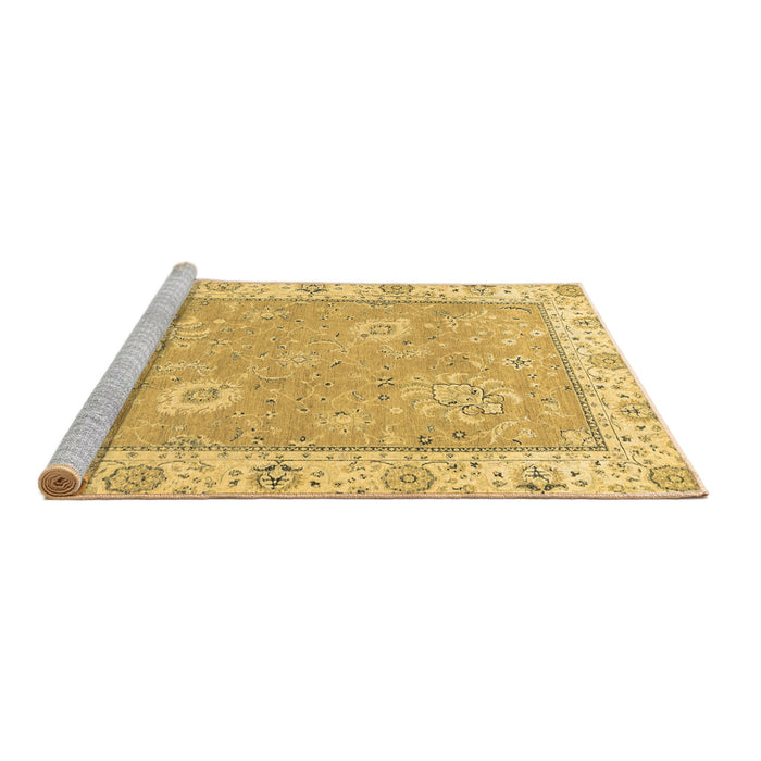 Sideview of Machine Washable Oriental Brown Traditional Rug, wshabs2619brn