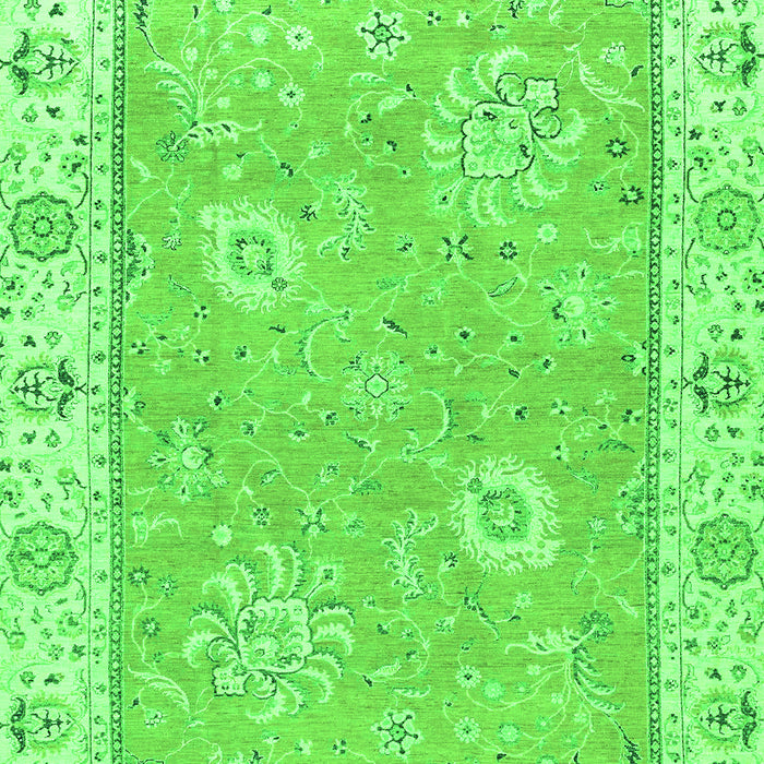 Machine Washable Oriental Green Traditional Area Rugs, wshabs2619grn