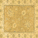 Square Oriental Brown Traditional Rug, abs2619brn