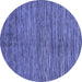 Round Abstract Blue Modern Rug, abs261blu