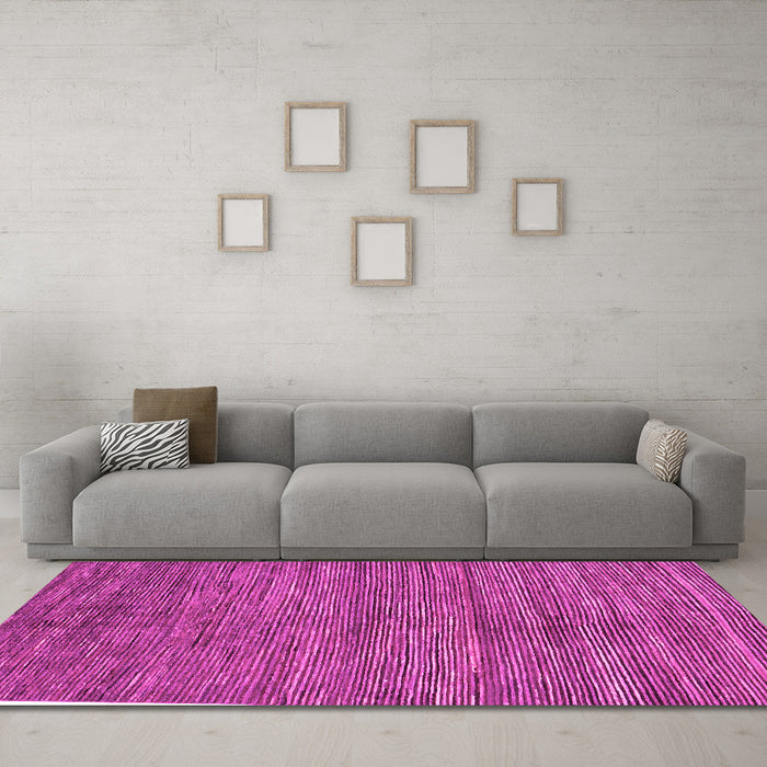 Machine Washable Abstract Pink Modern Rug in a Living Room, wshabs261pnk