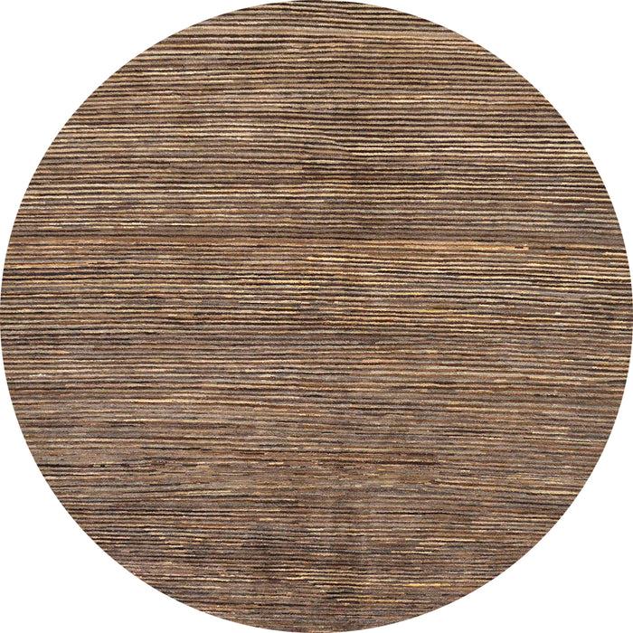 Round Abstract Sangria Brown Modern Rug, abs261