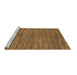 Sideview of Machine Washable Abstract Brown Modern Rug, wshabs261brn