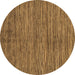 Round Abstract Brown Modern Rug, abs261brn