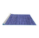 Sideview of Machine Washable Abstract Blue Modern Rug, wshabs261blu