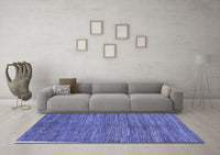 Machine Washable Abstract Blue Modern Rug, wshabs261blu