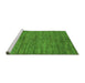 Sideview of Machine Washable Abstract Green Modern Area Rugs, wshabs261grn