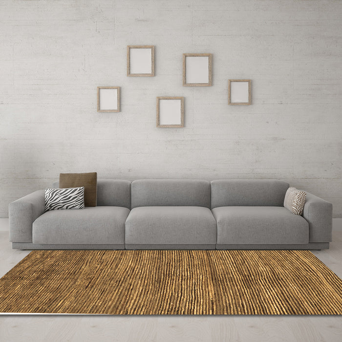 Machine Washable Abstract Brown Modern Rug in a Living Room,, wshabs261brn